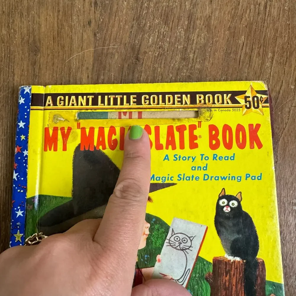 MY MAGIC SLATE BOOK by Carl Memling & Bill Dugan 1959 Giant Little‎ Golden